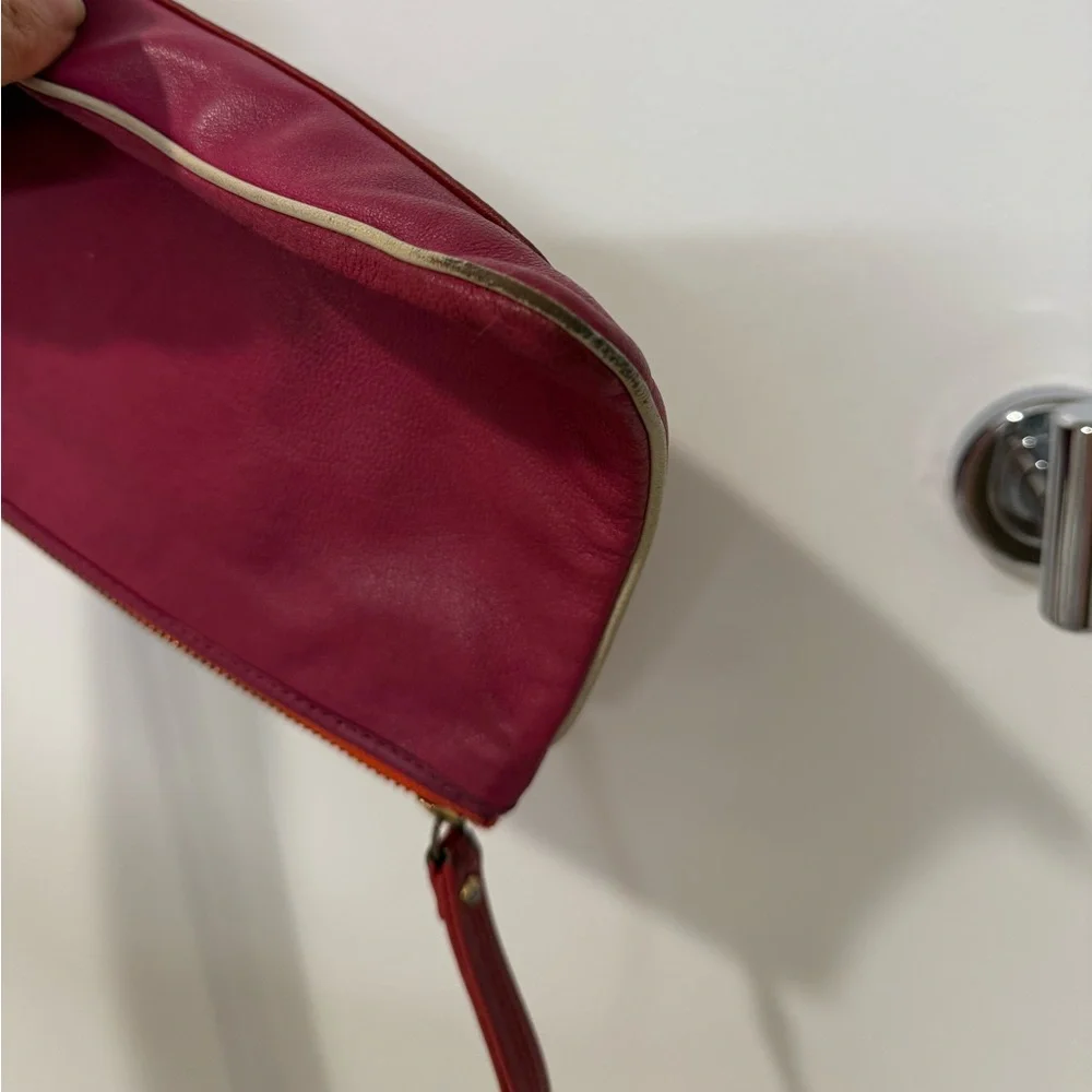 Vintage Y2K Juicy Couture 100% Leather‎ Color Block Wristlet